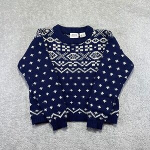 VINTAGE Brass Plum Nordstrom Sweater Womens Small Shetland Wool Fair Isle 90s